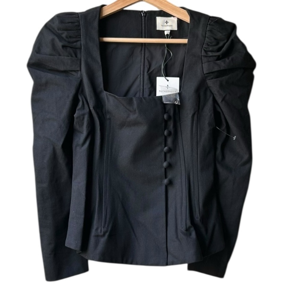 Tuckernuck Black Button-Front Blouse - image 5